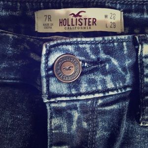 Hollister Skinny Jeans Size 7R: W28 L29 Dark Blue